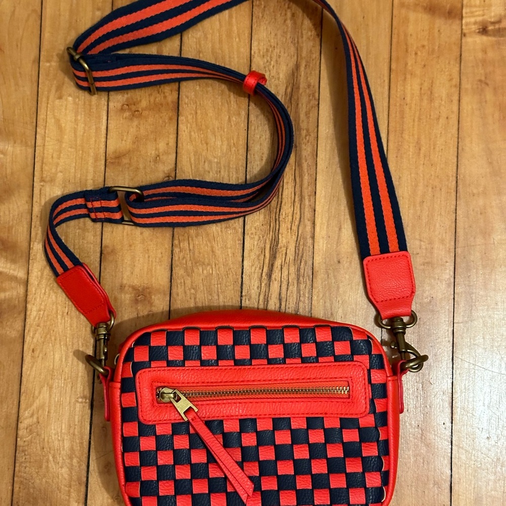 Universal Thread Red and Blue Checker Camera Bag